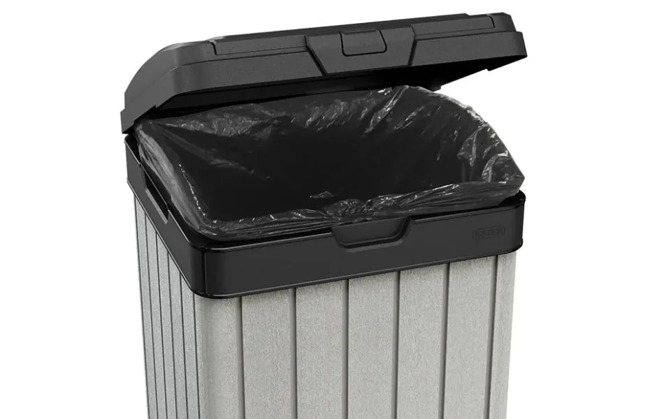 Rockford Outdoor Trash Can - Grey Trash Can Storage Sheds|Outdoor Trash Cans