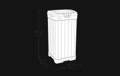 Rockford Outdoor Trash Can - Grey Trash Can Storage Sheds|Outdoor Trash Cans