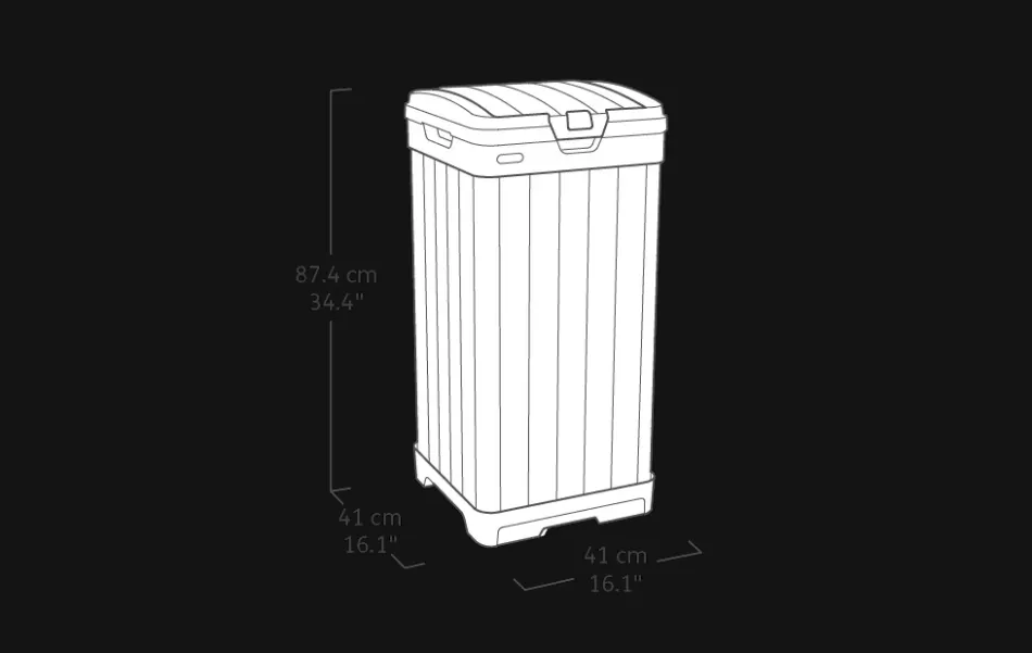 Rockford Outdoor Trash Can - Grey Trash Can Storage Sheds|Outdoor Trash Cans