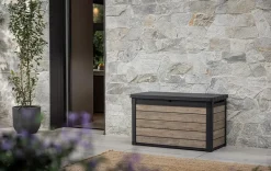 Online Signature 100 Gallon Deck Box - Ashwood Brown Small Deck Boxes