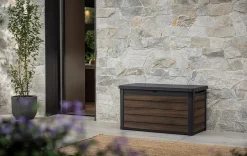 Best Signature 100 Gallon Deck Box - Rosewood Brown Small Deck Boxes