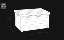 Best Signature 100 Gallon Deck Box - Rosewood Brown Small Deck Boxes