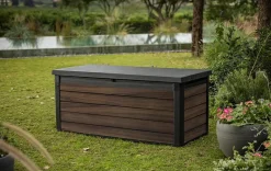 Clearance Signature 150 Gallon Deck Box - Rosewood Brown Large Deck Boxes