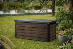 Clearance Signature 150 Gallon Deck Box - Rosewood Brown Large Deck Boxes