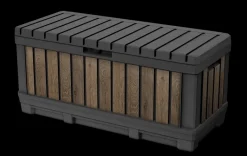 Sale Signature 92 Gallon Deck Box - Walnut Brown Small Deck Boxes