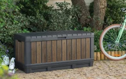 Sale Signature 92 Gallon Deck Box - Walnut Brown Small Deck Boxes