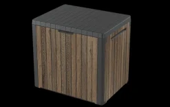 Clearance Signature 30 Gallon Deck Box - Walnut Brown Small Deck Boxes