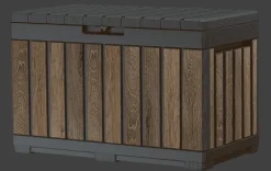 Outlet Signature 50 Gallon Deck Box - Walnut Brown Small Deck Boxes