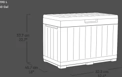 Outlet Signature 50 Gallon Deck Box - Walnut Brown Small Deck Boxes