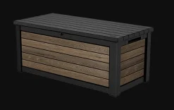 Signature 165 Gallon Deck Box - Walnut Brown Large Deck Boxes