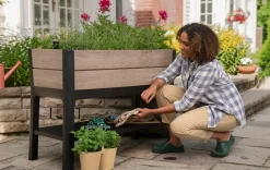 Clearance Signature 29 Gallon Elevated Garden Bed - Ashwood Brown Garden Beds