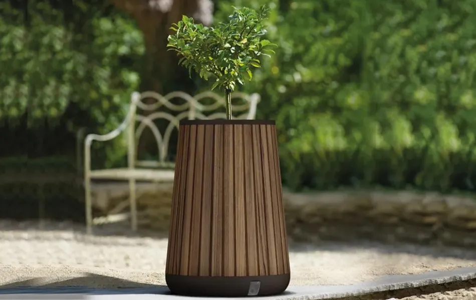 Best Signature Conical Tall Planter - Rosewood Brown Planters