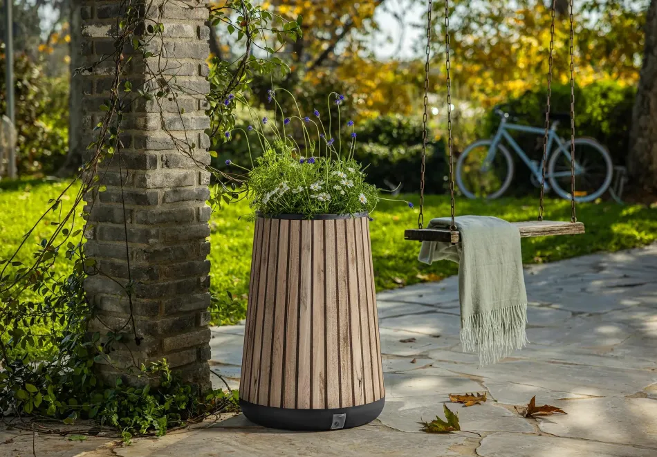 Discount Signature Conical Tall Planter - Pine Brown Planters