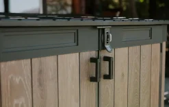 New Signature Horizontal Storage Shed - Walnut Brown Trash Can Storage Sheds|Horizontal Sheds
