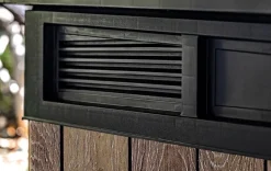 New Signature Horizontal Storage Shed - Walnut Brown Trash Can Storage Sheds|Horizontal Sheds