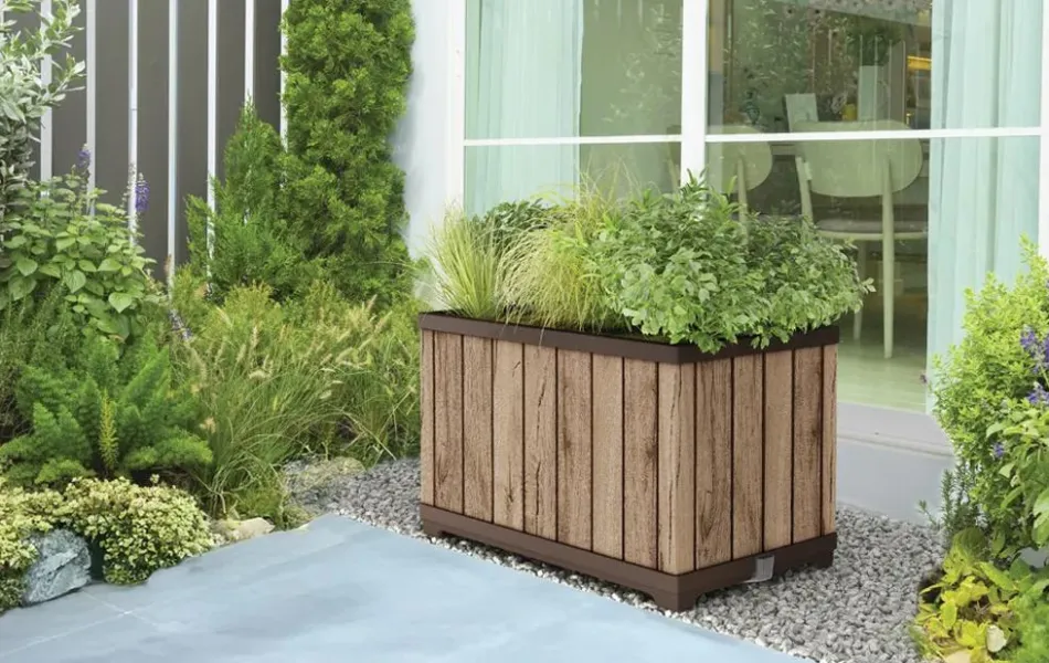 New Signature Rectangular Planter - Pine Brown Planters