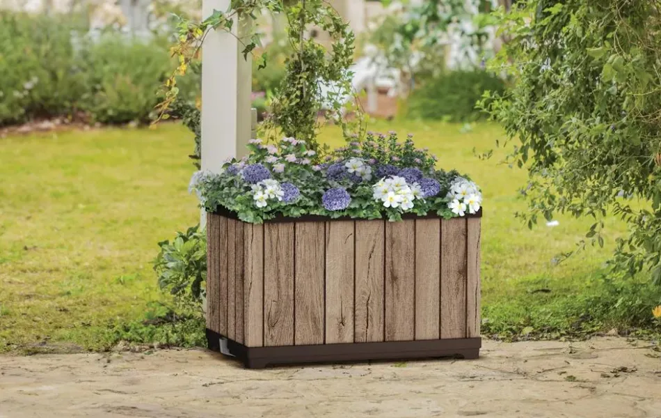 New Signature Rectangular Planter - Pine Brown Planters