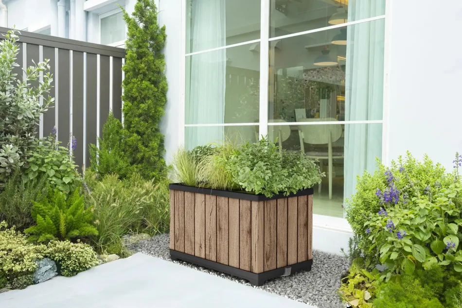 New Signature Rectangular Planter - Pine Brown Planters