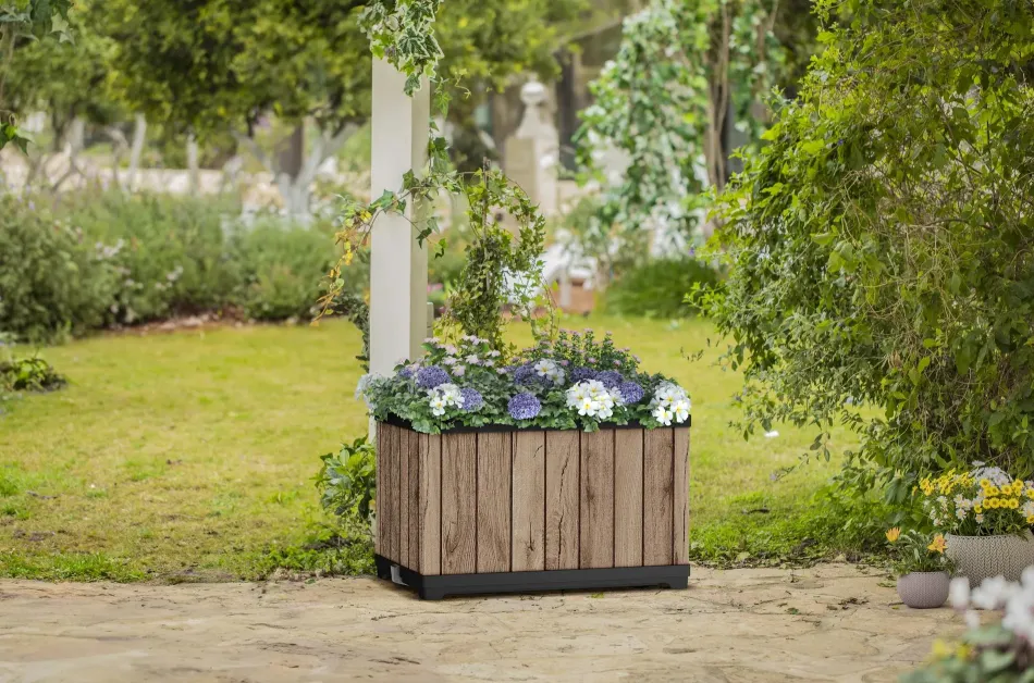 New Signature Rectangular Planter - Pine Brown Planters