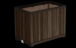 Signature Rectangular Tall Planter - Rosewood Brown Planters