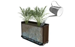 Signature Rectangular Tall Planter - Rosewood Brown Planters