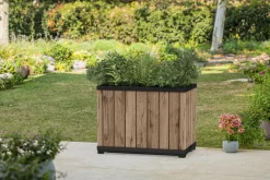 Signature Rectangular Tall Planter - Pine Brown Planters