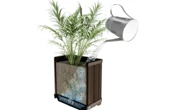 Sale Signature Square Tall Planter - Rosewood Brown Planters
