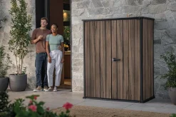 Hot Signature Vertical Storage Shed - Rosewood Brown Storage Cabinets & Shelving Units|Vertical Sheds