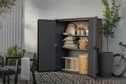 Hot Signature Vertical Storage Shed - Rosewood Brown Storage Cabinets & Shelving Units|Vertical Sheds