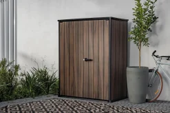 Hot Signature Vertical Storage Shed - Rosewood Brown Storage Cabinets & Shelving Units|Vertical Sheds
