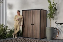 Hot Signature Vertical Storage Shed - Rosewood Brown Storage Cabinets & Shelving Units|Vertical Sheds