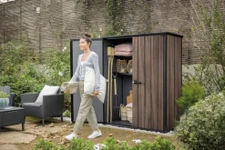 Hot Signature Vertical Storage Shed - Rosewood Brown Storage Cabinets & Shelving Units|Vertical Sheds