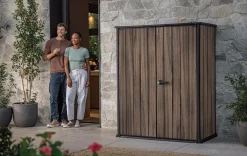 Hot Signature Vertical Storage Shed - Rosewood Brown Storage Cabinets & Shelving Units|Vertical Sheds