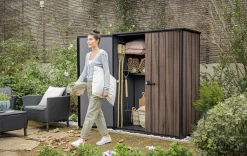 Hot Signature Vertical Storage Shed - Rosewood Brown Storage Cabinets & Shelving Units|Vertical Sheds