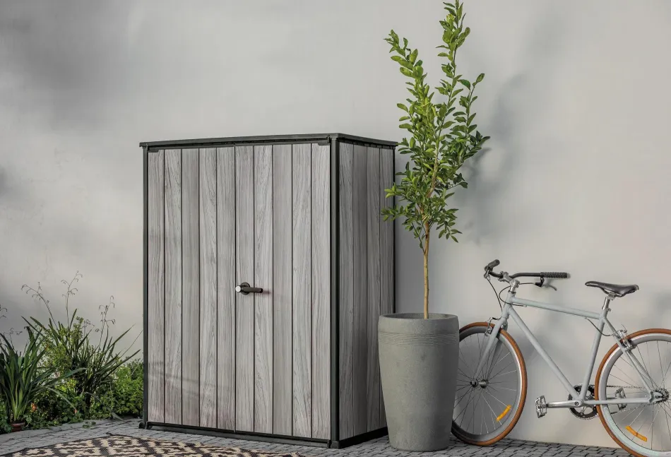 Signature Vertical Storage Shed - Storm Grey Storage Cabinets & Shelving Units|Vertical Sheds