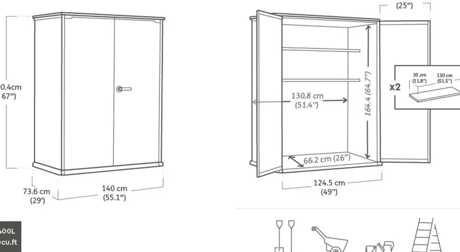 Signature Vertical Storage Shed - Storm Grey Storage Cabinets & Shelving Units|Vertical Sheds