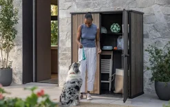 Outlet Signature Vertical Storage Shed - Walnut Brown Small Sheds|Storage Cabinets & Shelving Units