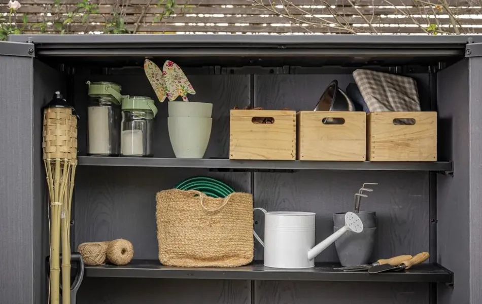 Outlet Signature Vertical Storage Shed - Walnut Brown Small Sheds|Storage Cabinets & Shelving Units