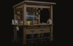 Outlet Signature 7.5x6.5 Bar Gazebo - Pine Brown Gazebos
