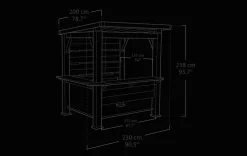 Outlet Signature 7.5x6.5 Bar Gazebo - Pine Brown Gazebos