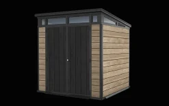 Hot Signature 7x7 Storage Shed - Ashwood Brown Medium Sheds