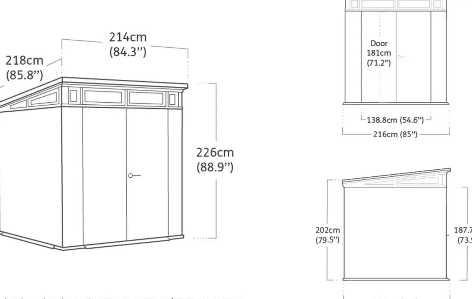 Hot Signature 7x7 Storage Shed - Ashwood Brown Medium Sheds