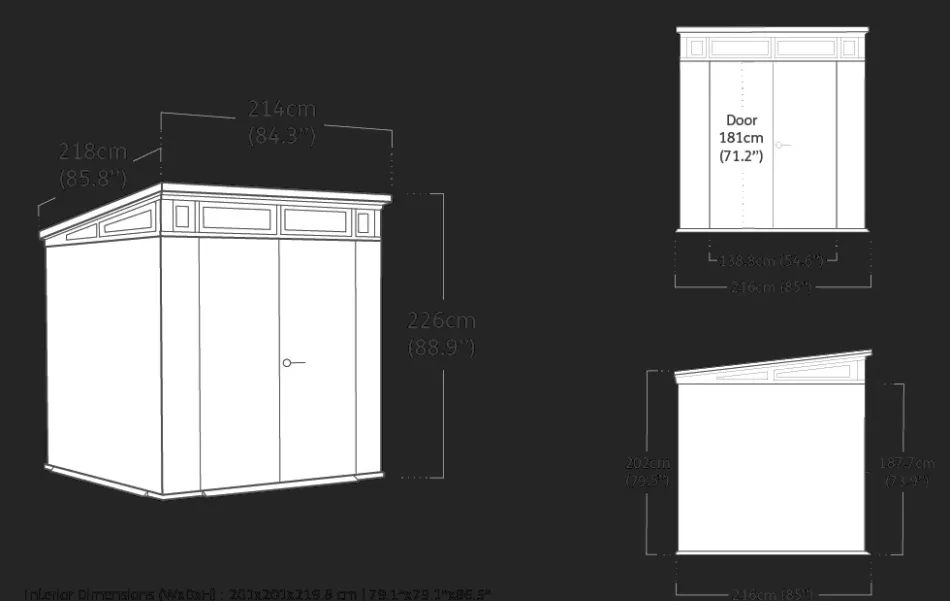 Hot Signature 7x7 Storage Shed - Ashwood Brown Medium Sheds