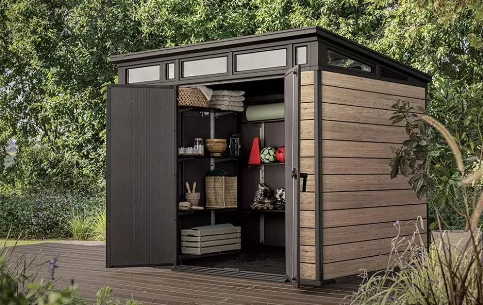 Clearance Signature 9x7 Storage Shed - Ashwood Brown Medium Sheds