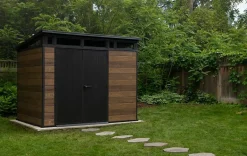 Outlet Signature 9x7 Storage Shed - Walnut Brown Medium Sheds
