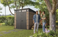 Best Signature 7x7 Storage Shed - Walnut Brown Medium Sheds