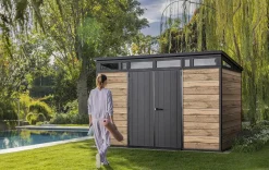 Clearance Signature 11x7 Storage Shed - Pine Brown Large Sheds