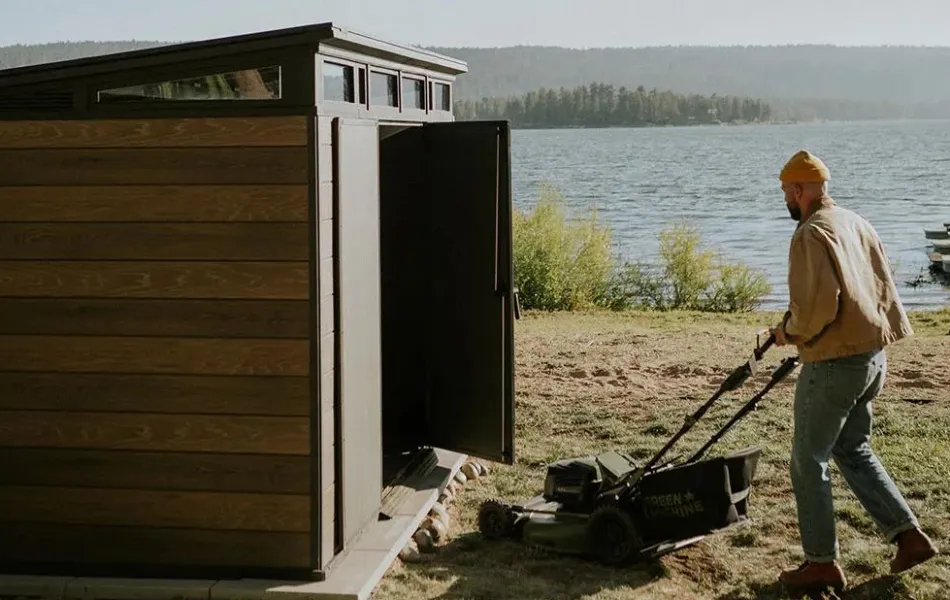 Best Signature 11x7 Storage Shed - Walnut Brown Large Sheds