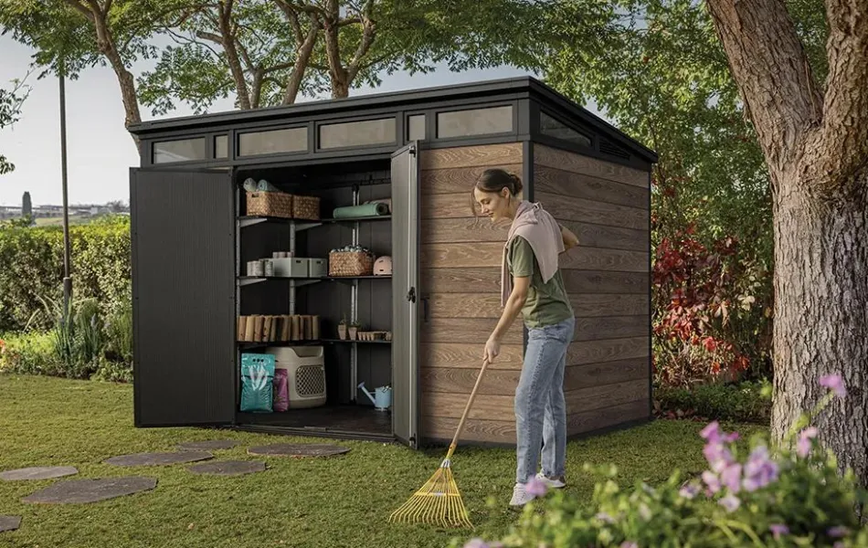 Best Signature 11x7 Storage Shed - Walnut Brown Large Sheds
