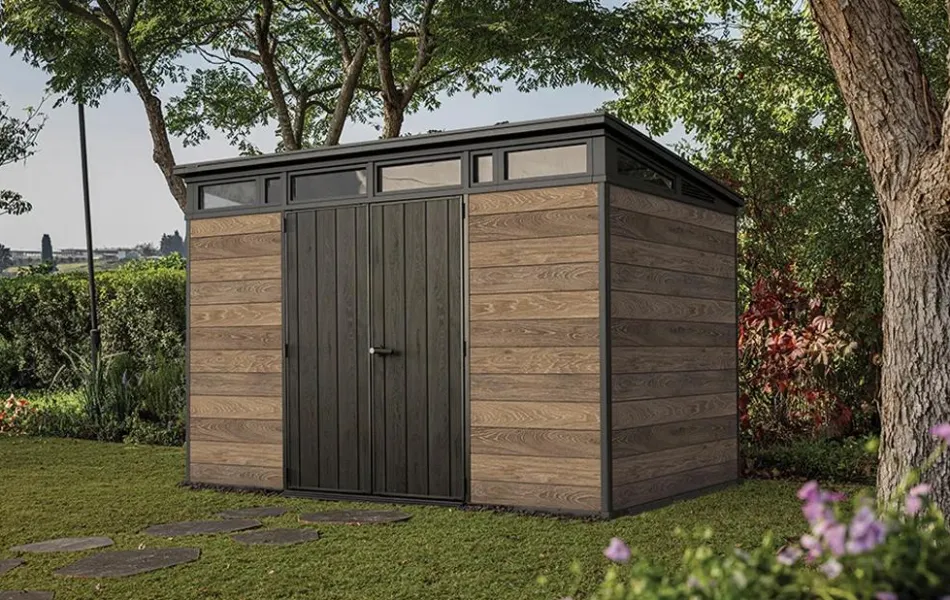 Best Signature 11x7 Storage Shed - Walnut Brown Large Sheds